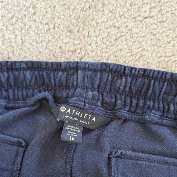 Athleta Farallon Jogger Blue Stratum Camo Sz 16 - Picture 6 of 6
